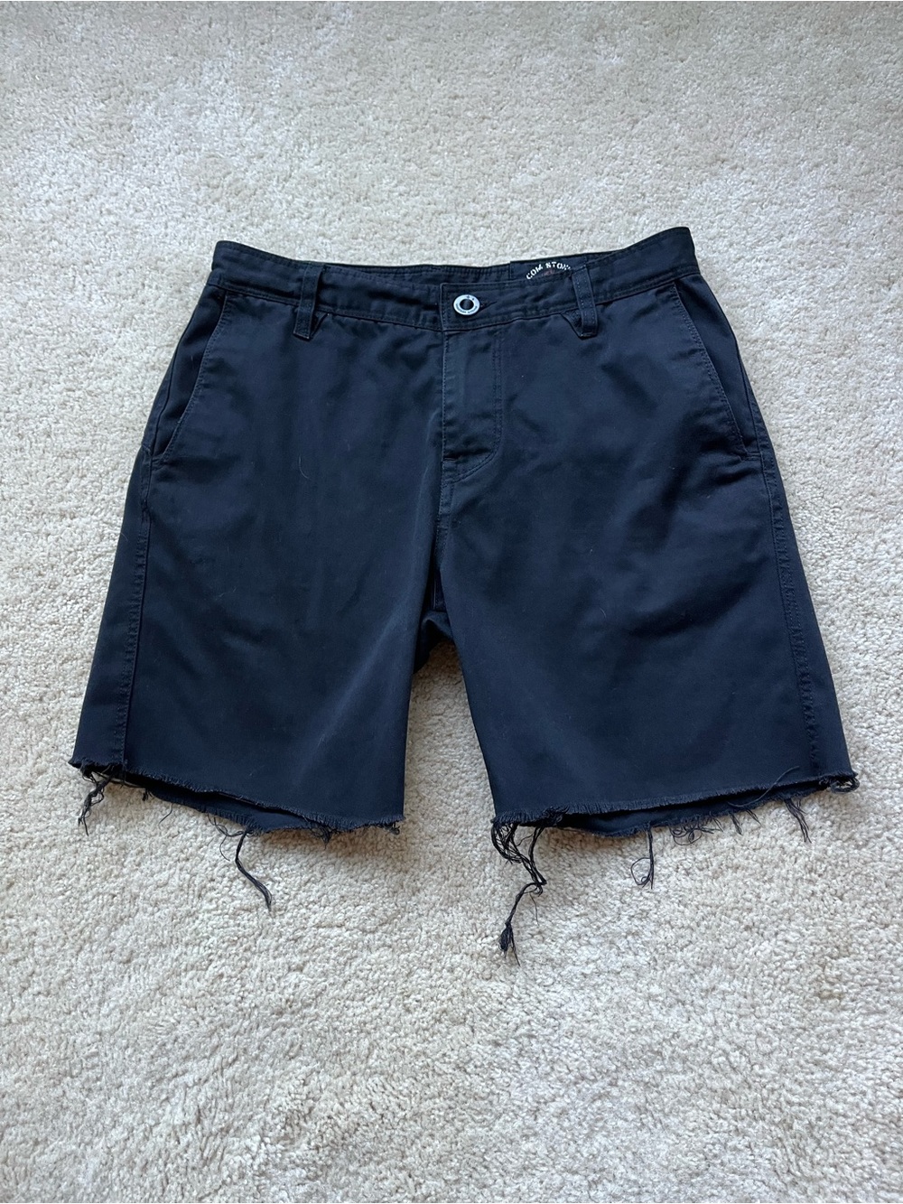 Volcom Stone Age Men’s Black Cut-off Shorts - Size 30 - VGUC - Cotton